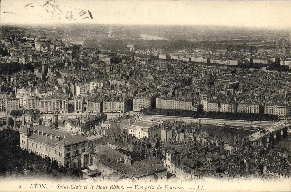 LYON. — Saint-Clair und der Haut Rhône. — Ansicht aus Fourvière. — LL. - Vorderseite