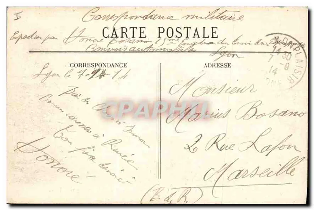 LYON — Allgemeine Ansicht — Viertel Bellecour und Guillotière — T.T. - Rückseite