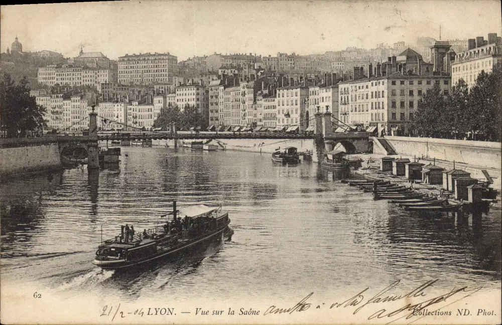 LYON — Visão sobre a Saône — Collections ND. Phot. n°62 - Frente