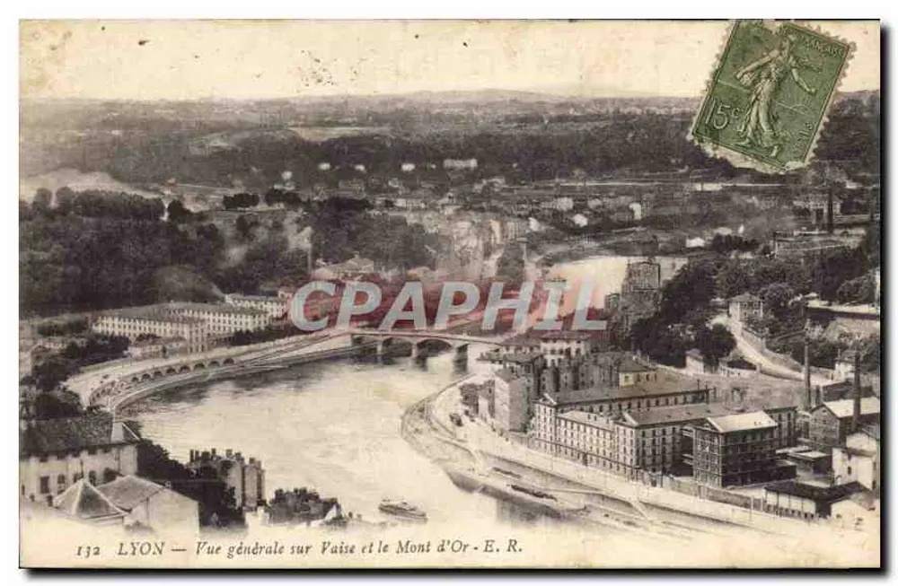 LYON — Allgemeiner Blick über Vaise und den Mont d'Or — E.R. Nr. 132 - Vorderseite