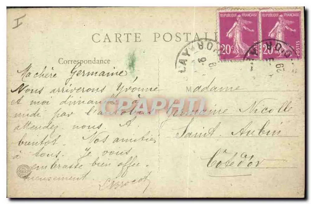 Lyon - Perspectiva dos Pontes sobre o Rio Ródano — B.F., Paris - Verso