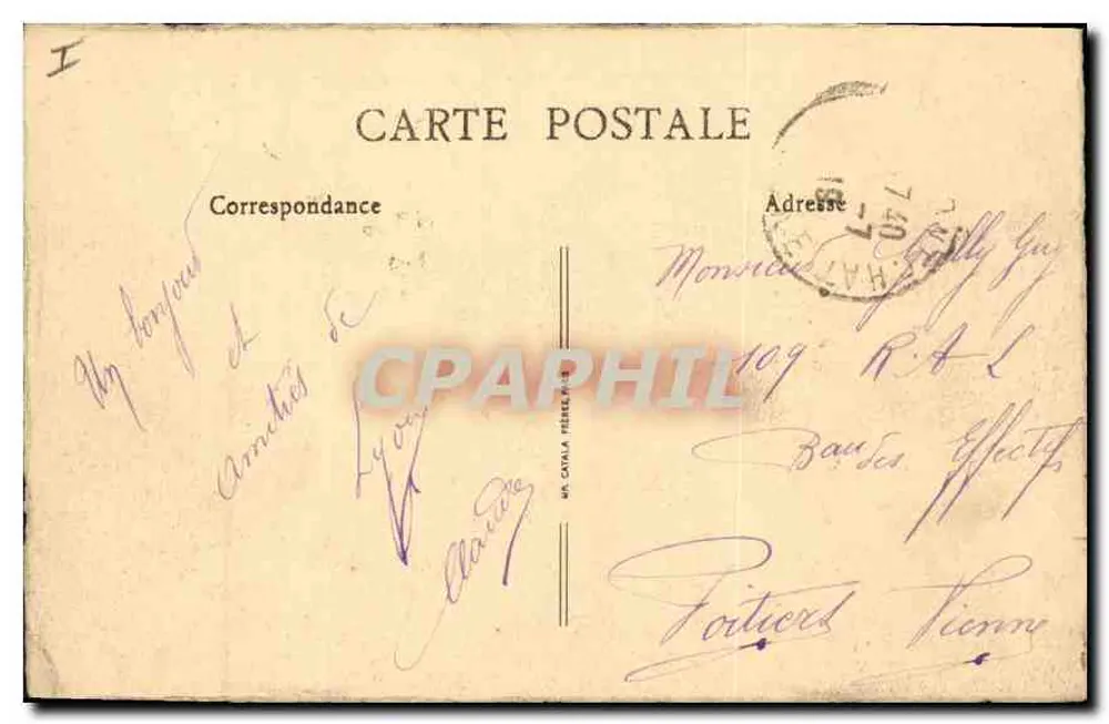 Lyon - Perspectiva dos Pontes sobre o Ródano — B.F.O. n°129 - Verso