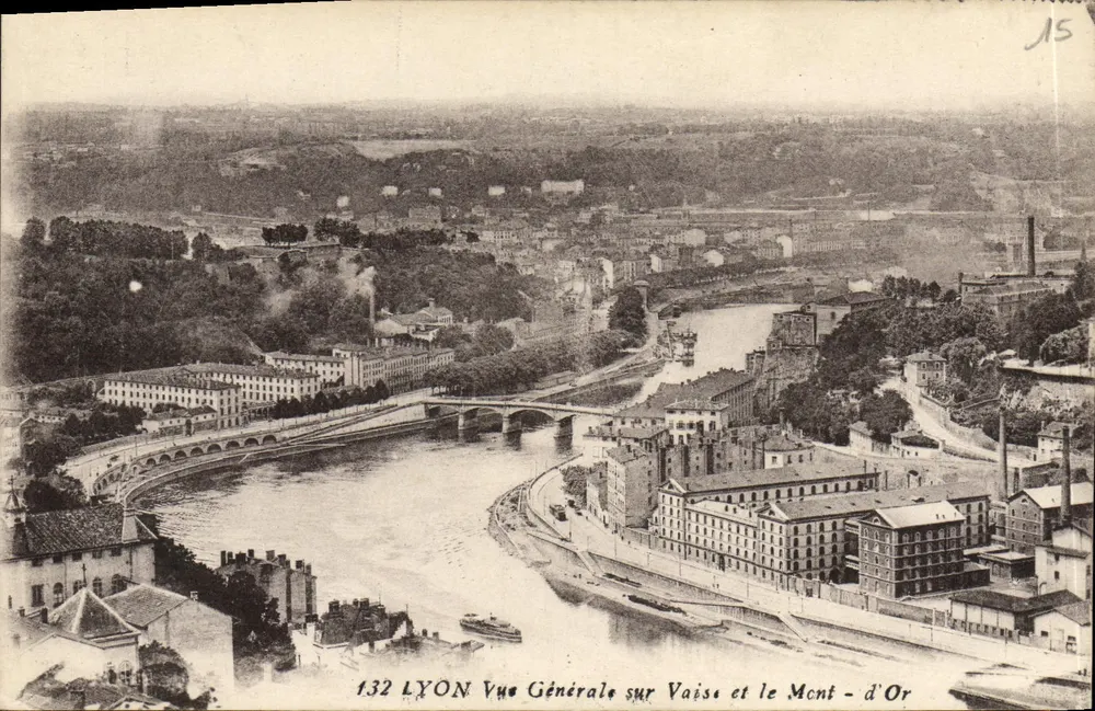 LYON Allgemeine Ansicht von Vaise und Mont-d'Or — unbekannter Verlag, Seriennummer 132 - Vorderseite