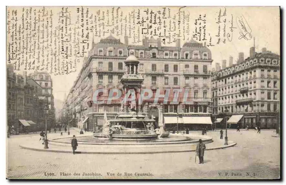 Lyon. Place des Jacobins. Ansicht der Hauptstraße — V. P. Paris N. 317 - Vorderseite