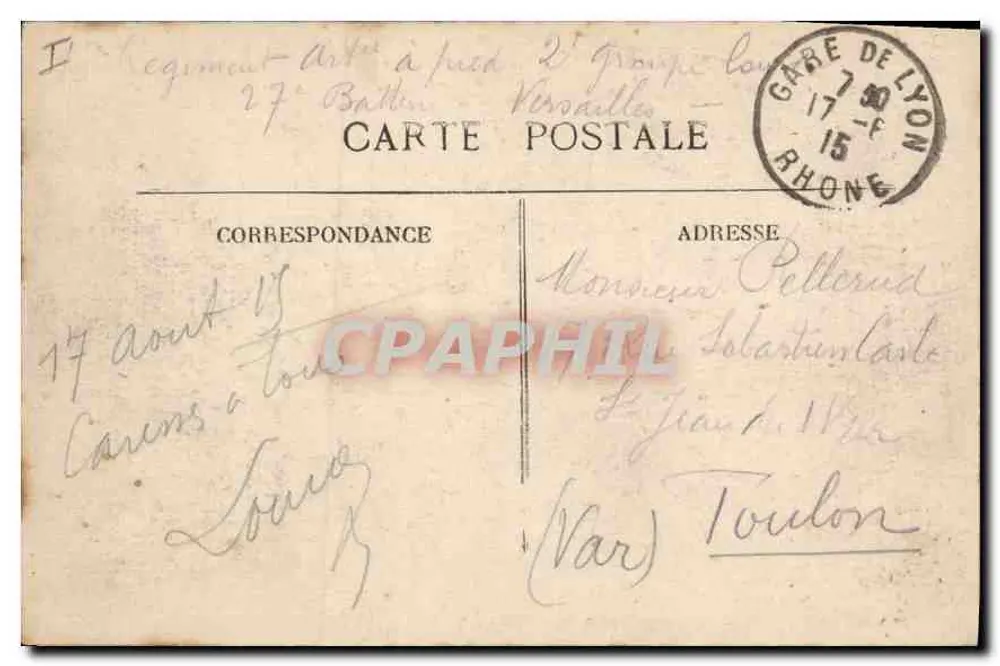 LYON — Place Carnot — Monument da República — E.R. - Verso
