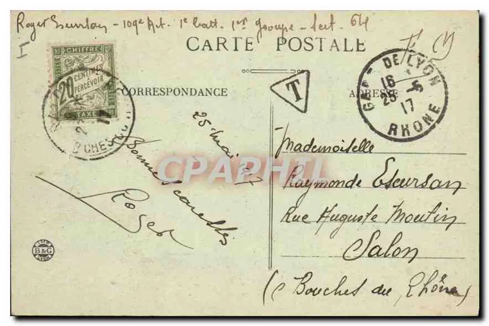 LYON — Place Carnot — Monument da República — E.R. - Verso