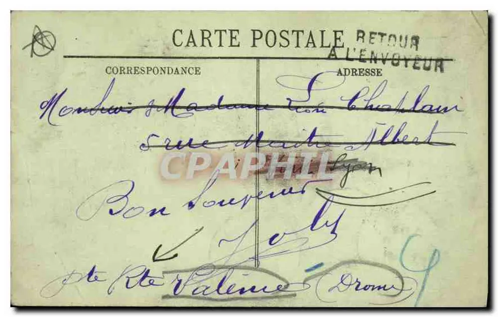 LYON — Estátua de Carnot — Sujeito principal — L.I. - Verso
