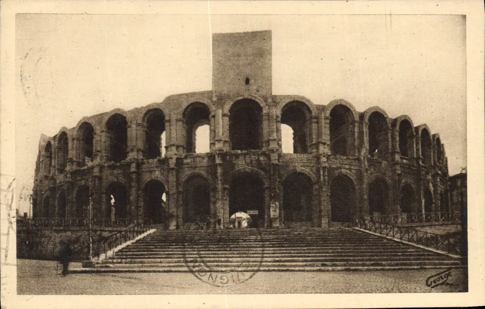 Arles — As Arenas — Grande Escadaria — Edit. J. George - Frente