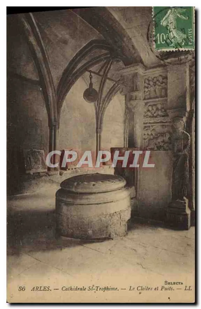 Arles — Catedral de São Trofimé — O Claustro e Poço — Selecta LL n°86 - Frente