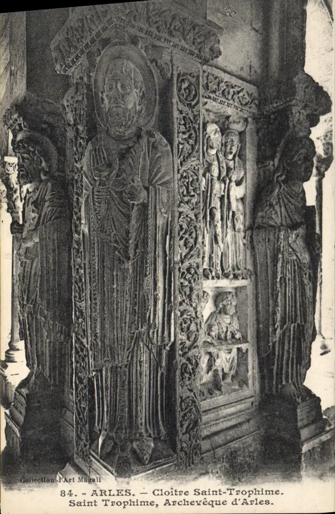 São Trofim, Arcebispo de Arles — Cloister de São Trofim — Coleção de Arte Magalli, n°84 - Frente