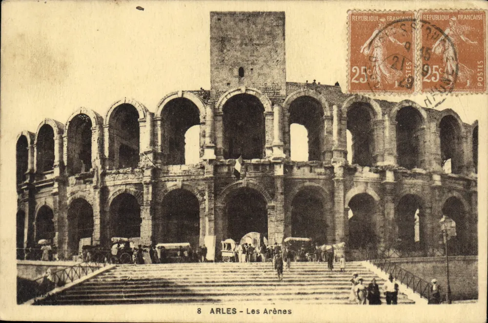 Arles - As Arênes — editor M. F. Beau, n°8 - Frente