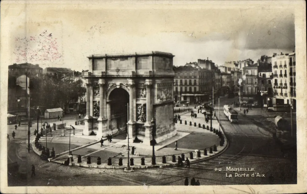 Marseille — A Porta de Aix — Edições 'LA CICOGNE' n°126 - Frente