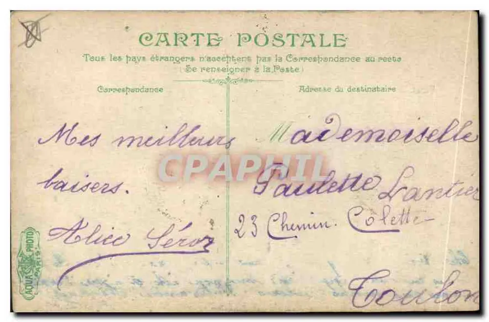 Marseille. Plac Aix — Arc de Triomphe — wydawca Reprouch - Rewers