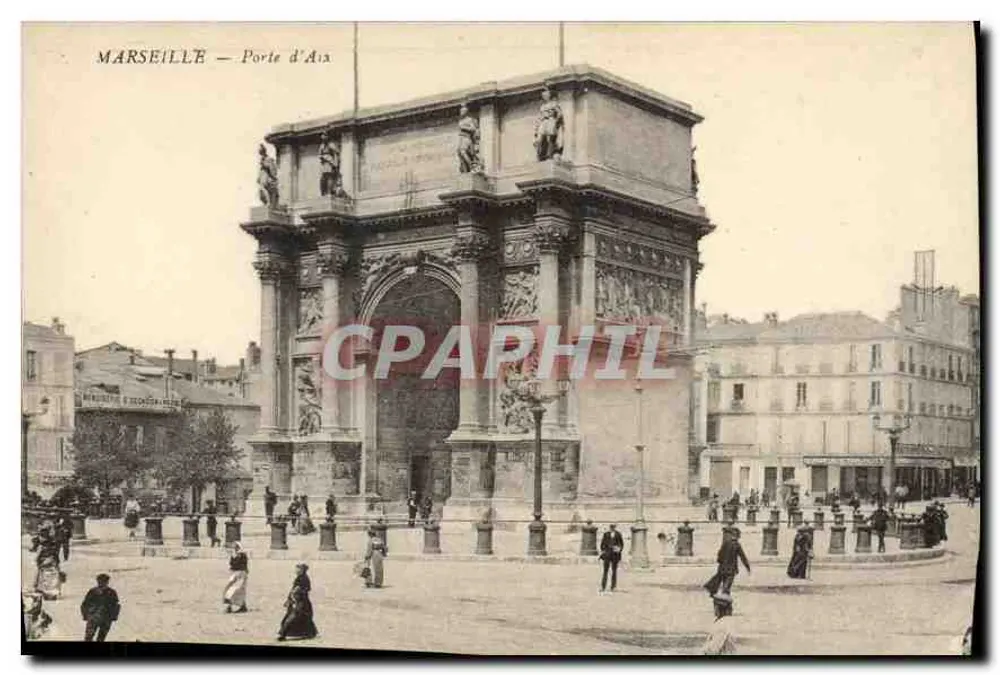 Marselha — Porta de Aix — editor: Bureau de la Poste - Frente