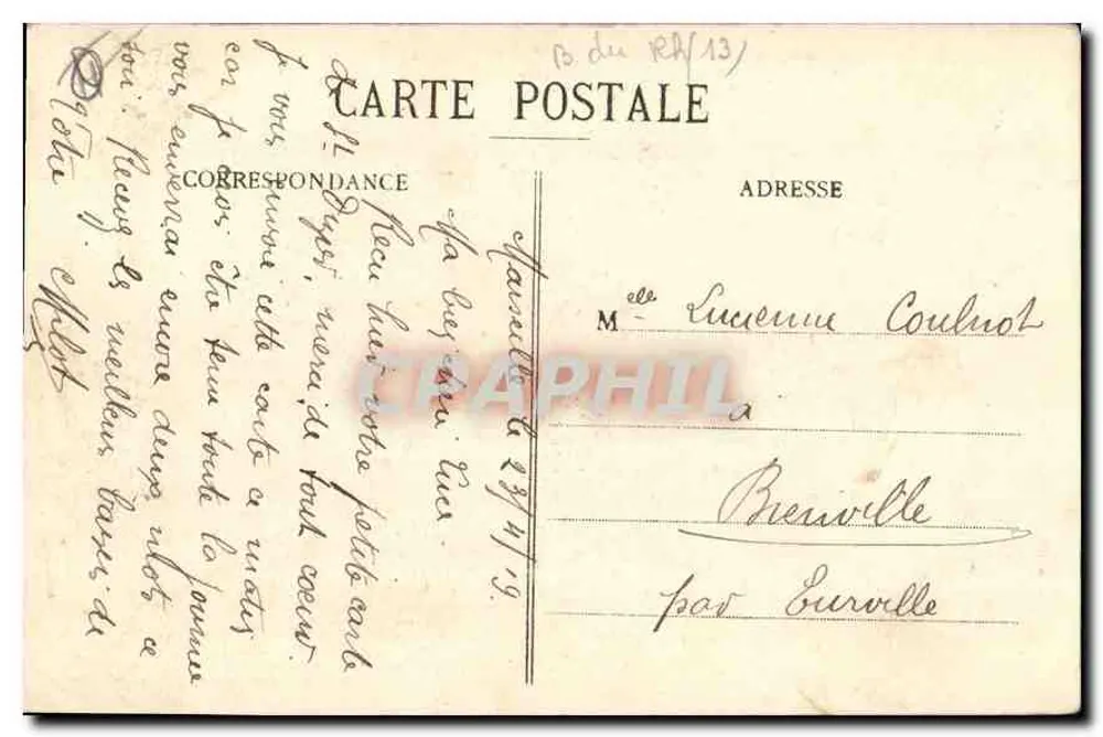 Marselha - Porta de Aix — editor Affreux & Fils, n° 11 - Verso