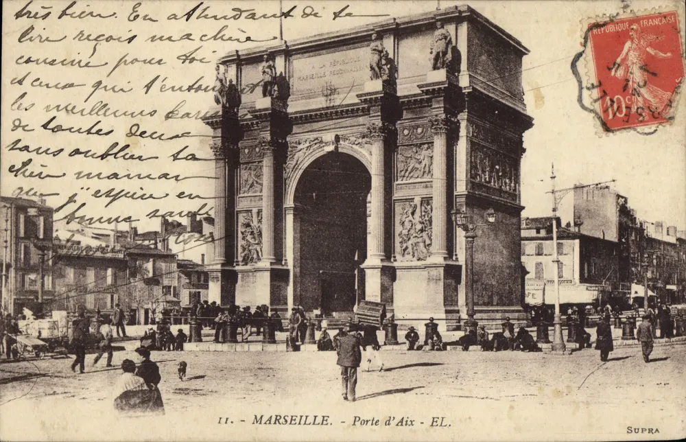 Porta de Aix — Marselha — Editor EL. n°11 - Frente