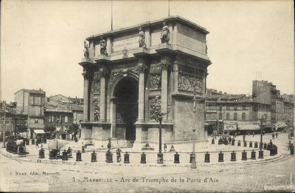Marselha — Arco do Triunfo da Porta de Aix — éd. Ruat, Marselha - Frente