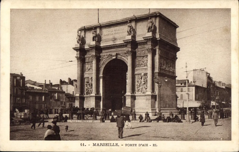 Marselha - Porta de Aix — editor anônimo, n° 14 da série - Frente