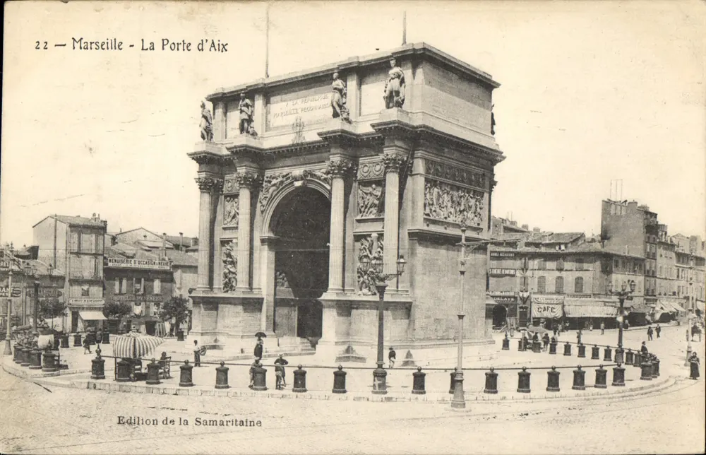 Marselha - A Porta de Aix — editor Edilion de la Samaritaine, n° 22 - Frente