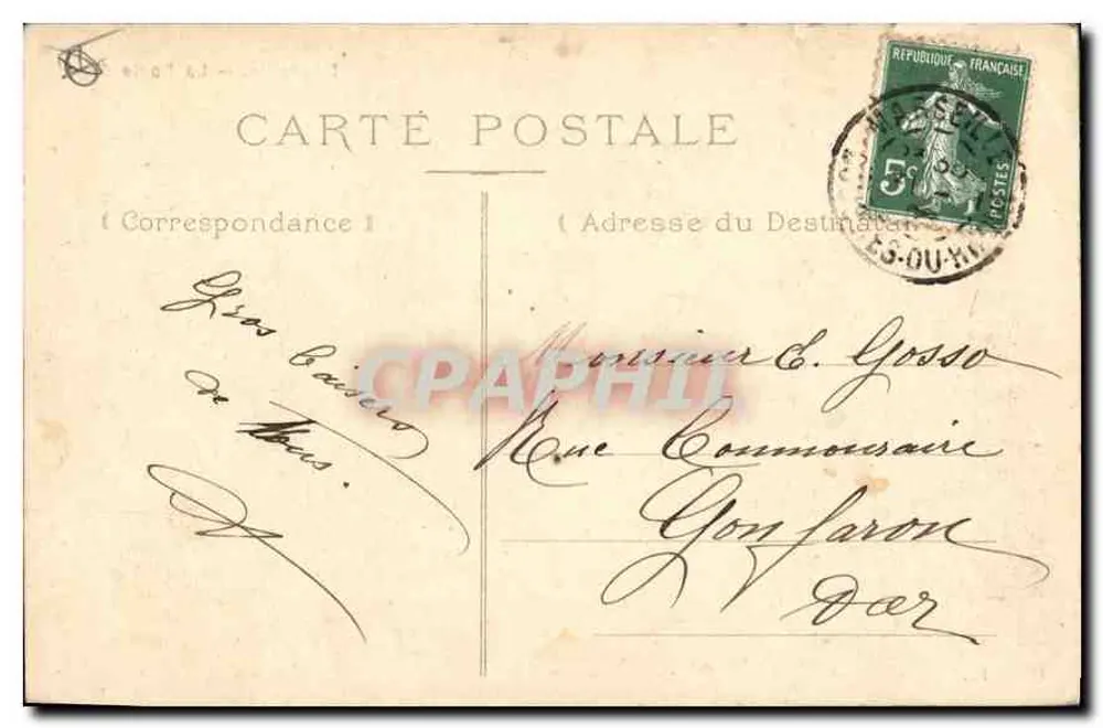 Marseille — A Porta de Aix — Editor não identificado, número de série não visível - Verso
