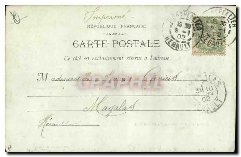 Marselha - A Porta de Aix — Fototipia E. Lacour, n°3 - Verso