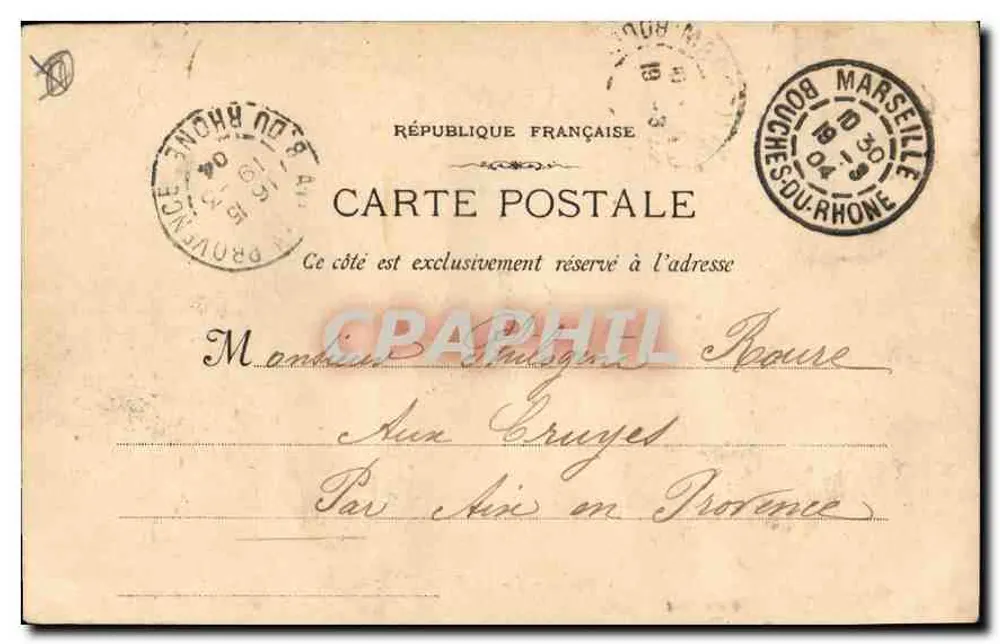 A Porta de Aix — Marselha — Fot. E. Thibanauc - Verso