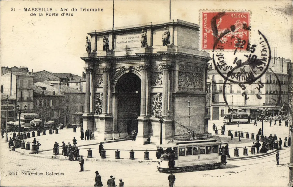 Marselha - Arco do Triunfo da Porta de Aix — Edit. Nouvelles Galeries - Frente