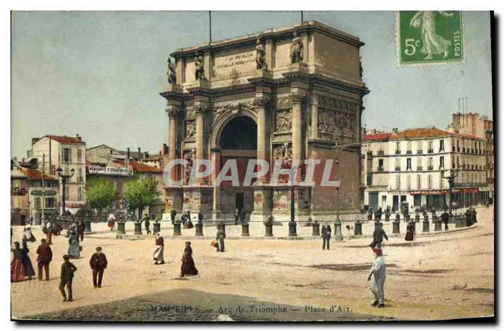 Marselha — Arco do Triunfo — Praça de Aix - Frente
