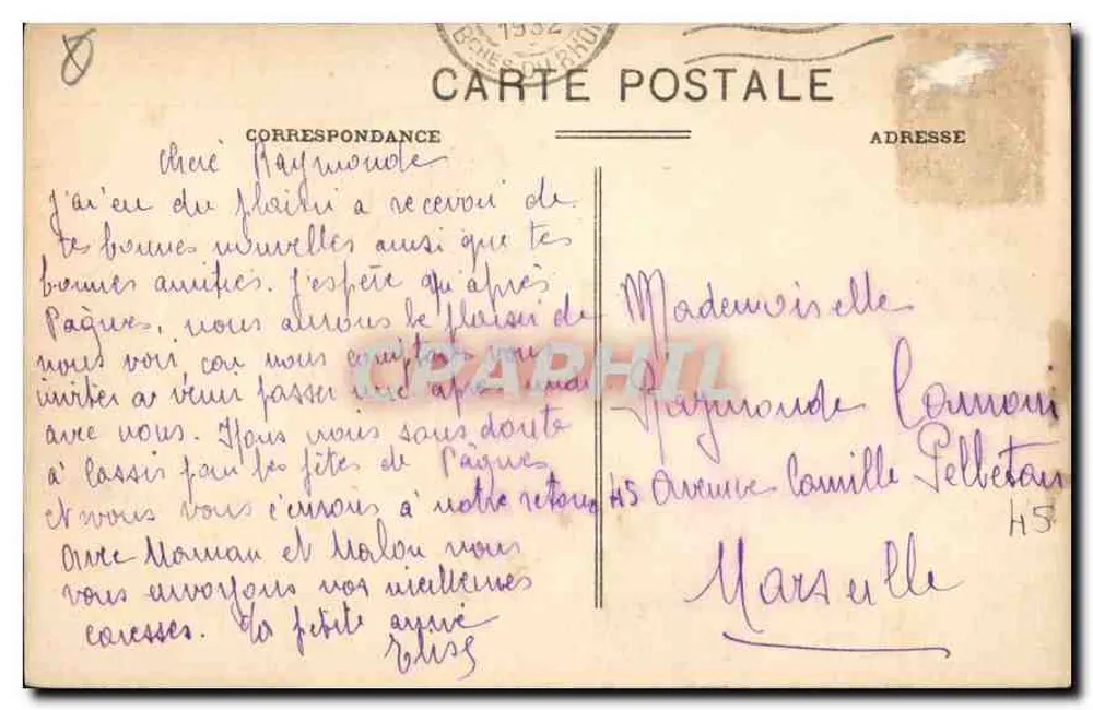 Marseille — A Porta de Aix — A.R. Marseille - Verso