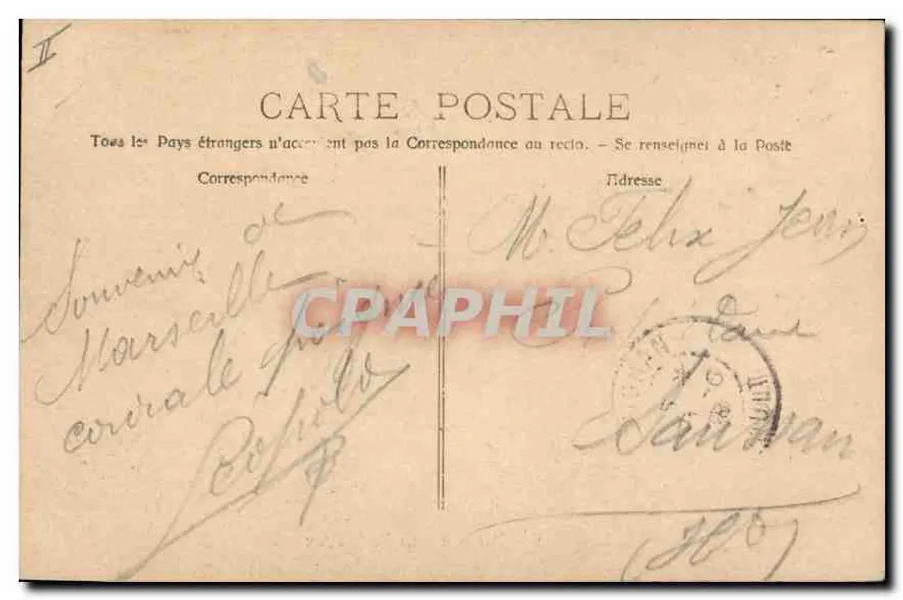 Marseille — A Porta de Aix — P. Ruat, Ed. - Marseille - Verso