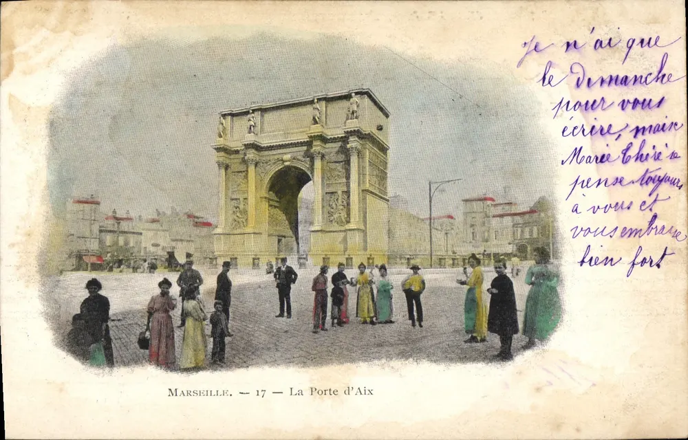 Marselha — A Porta de Aix — editor desconhecido, n° 17 - Frente