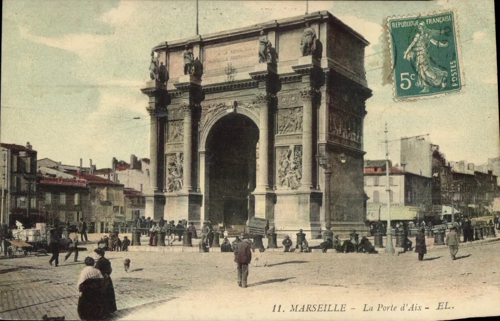 Marselha — A Porta de Aix — Editor EL. n°11 - Frente