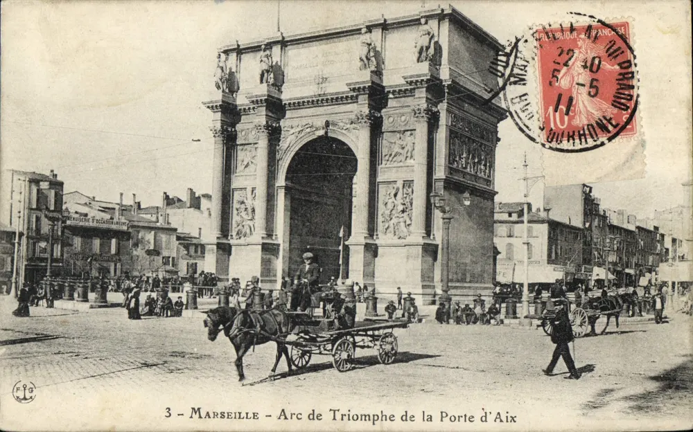 Marselha — Arco do Triunfo da Porta de Aix — F. G. editor - Frente