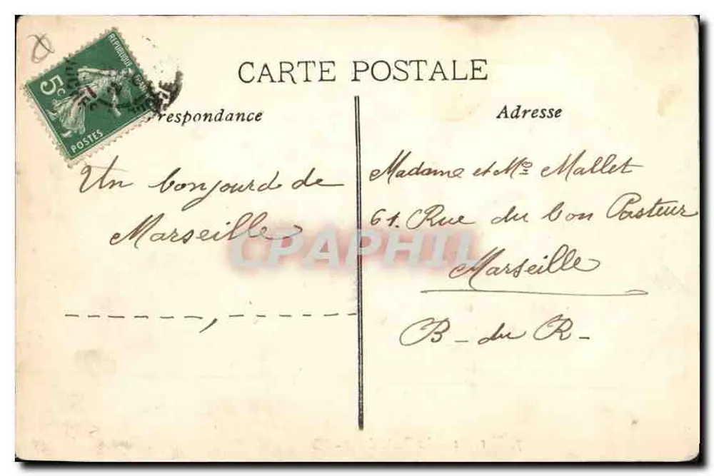 Marselha — A Porta de Aix — PB - Verso