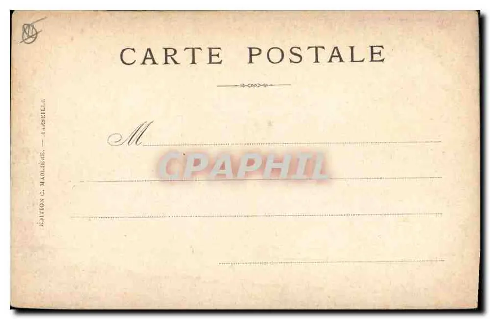 Marselha — Praça de Aix e Arco do Triunfo — Edição C. Maclère, n°19 - Verso