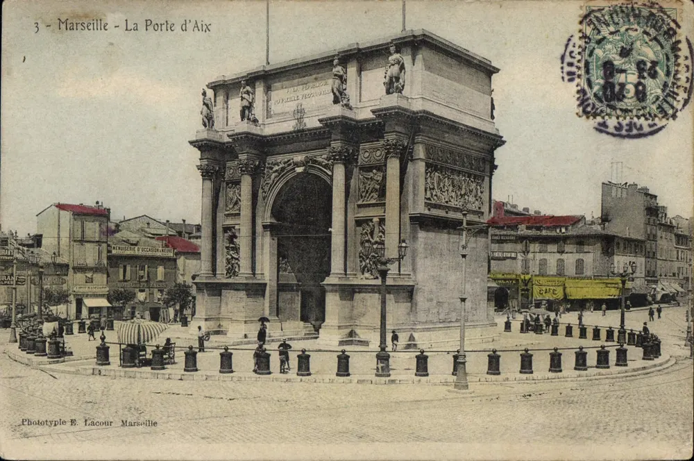 Marselha - A Porta de Aix — Fototipo E. Lacour Marselha, n°3 - Frente