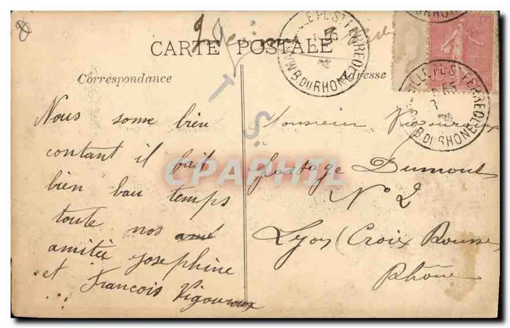 Marseille — La Porte d'Aix, arc monumental avec statues et inscriptions — éditeur E.L. - Verso