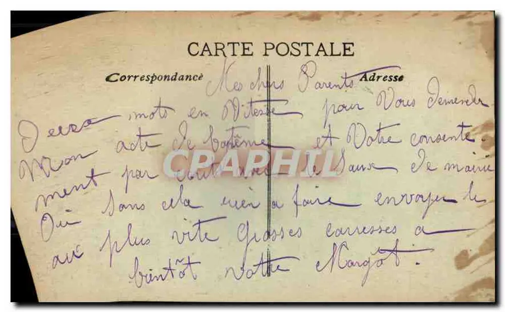 Marselha — A Porta de Aix — Editor desconhecido, número de série não visível - Verso
