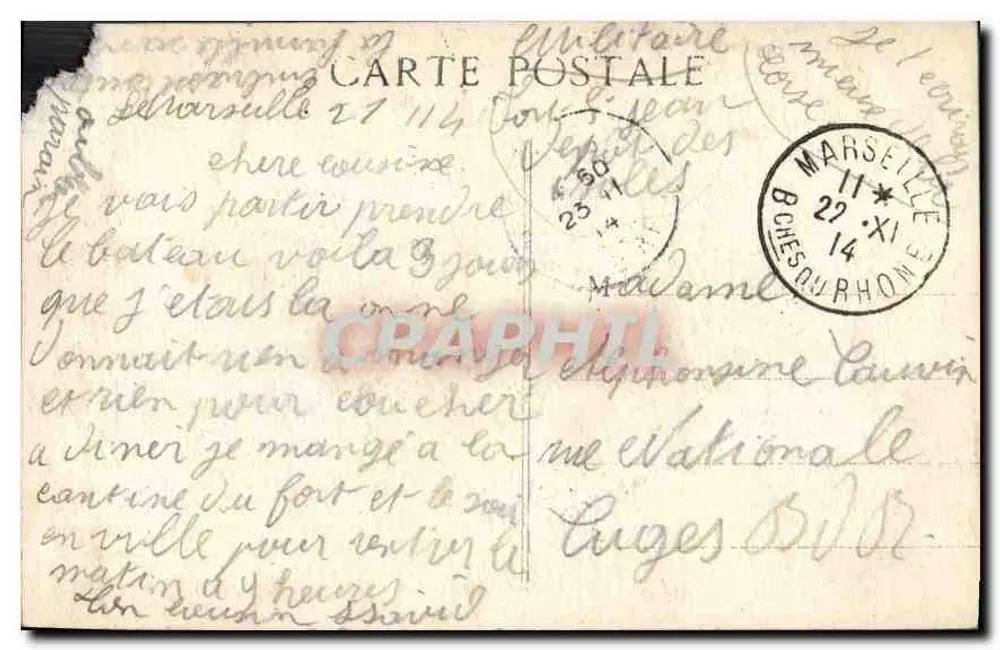 Marselha — A Porta de Aix — Editor: Pot des Isolés - Verso