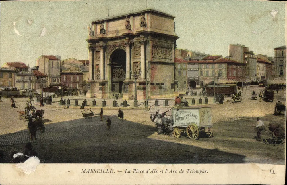 Marsiglia — Piazza d'Aix e l'Arco di Trionfo — LL. - Recto