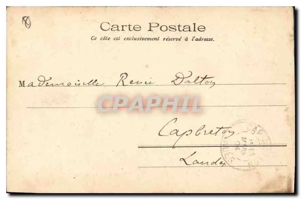Marseille — O Arco do Triunfo — Edit. B. P. n° 110 - Verso