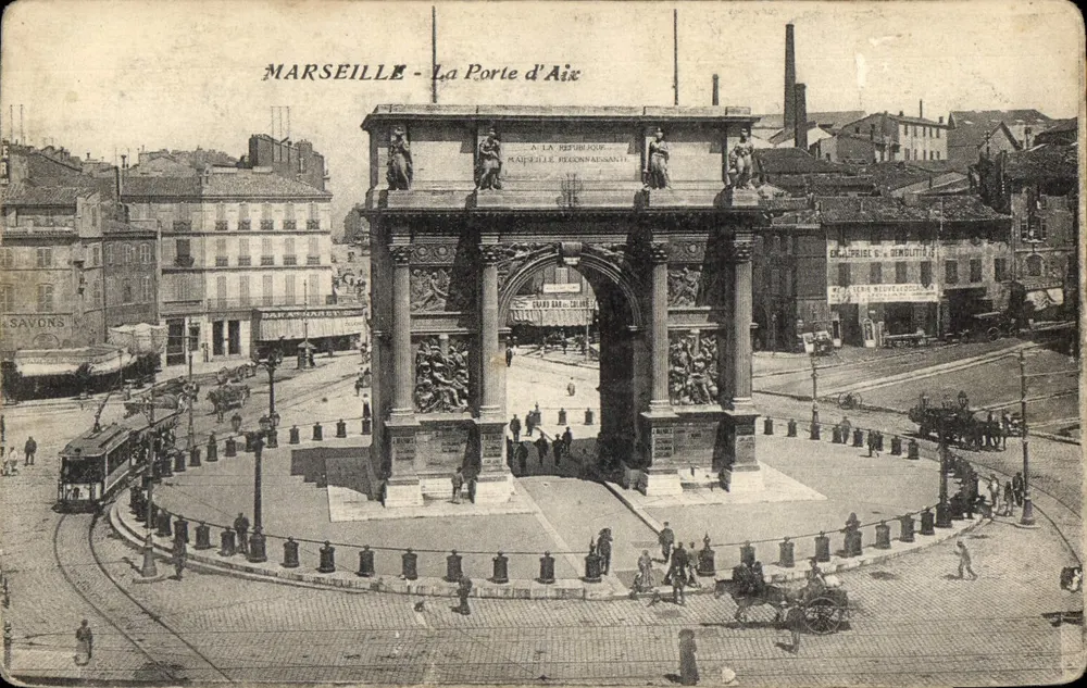 Marselha - A Porta de Aix — editor Savons, número de série não visível - Frente