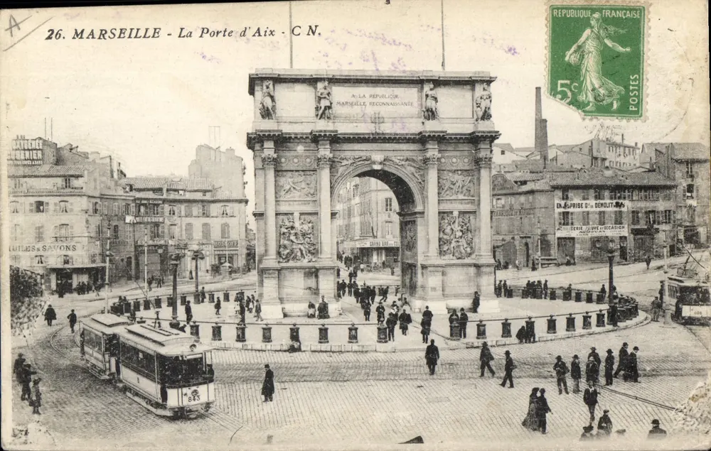 Marselha - A Porta de Aix - C.N. - Frente