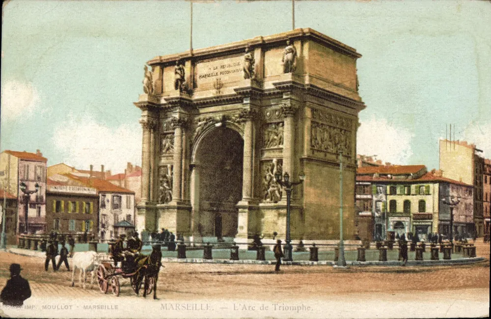 Marselha — O Arco do Triunfo — IMP. MOULLLOT - MARSEILLE - Frente
