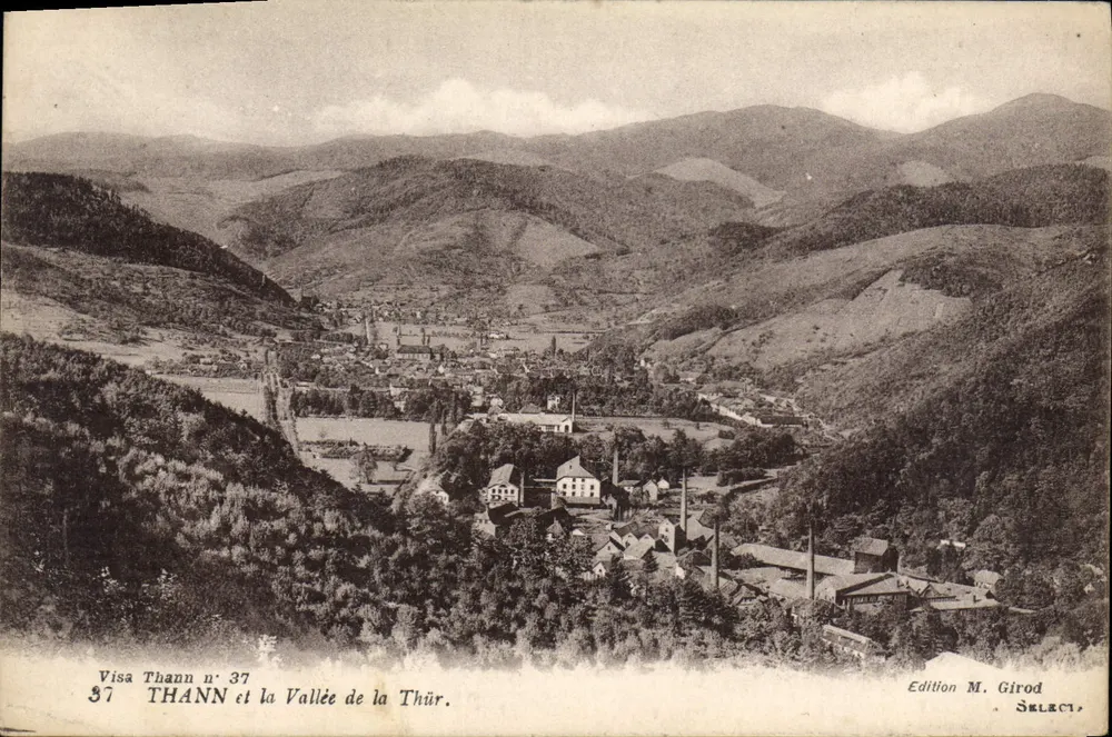 Thann e a Vale da Thür — Visa Thann n°37 — Edição M. Girod, Sélecti - Frente