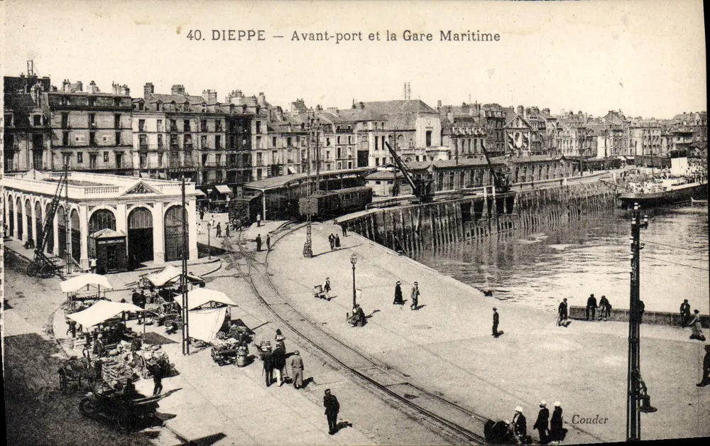 Dieppe — Vorhafen und die Seebahnhof — Couder, n°40 - Vorderseite