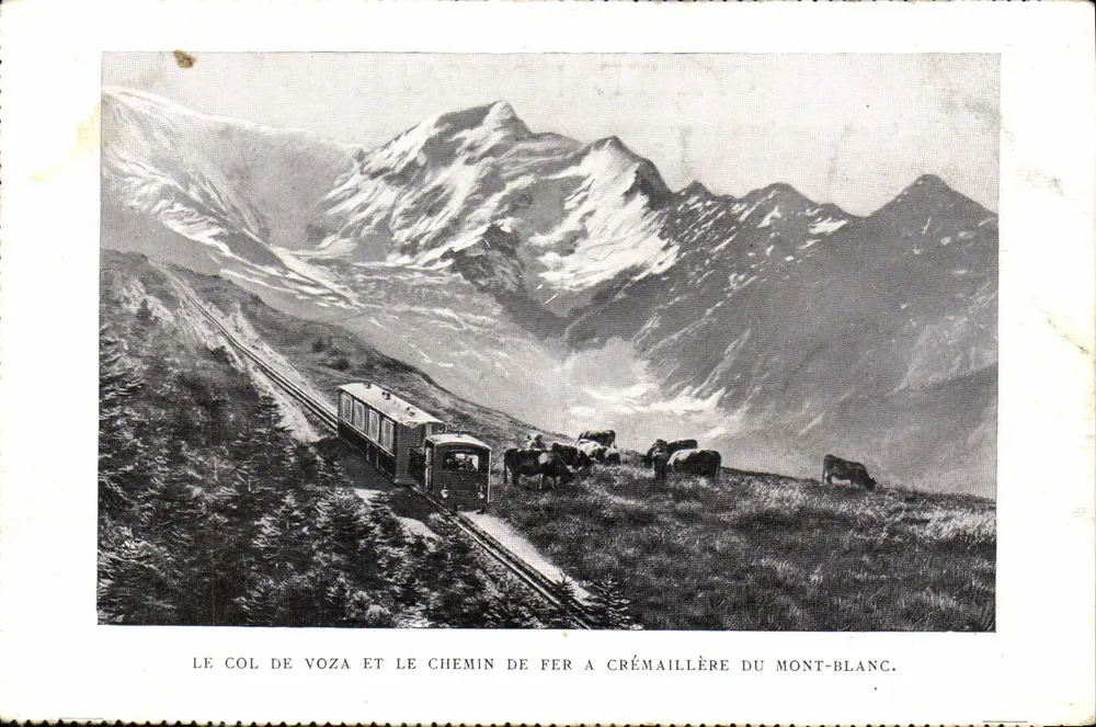 Der Col de Voza und die Crémaille-Bahn des Mont-Blanc — unbekannte Ausgabe - Vorderseite
