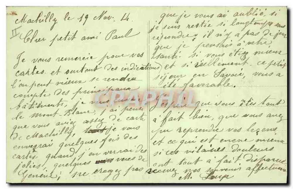 Chamonix et le Mont-Blanc — LL. — n° 149 - Verso