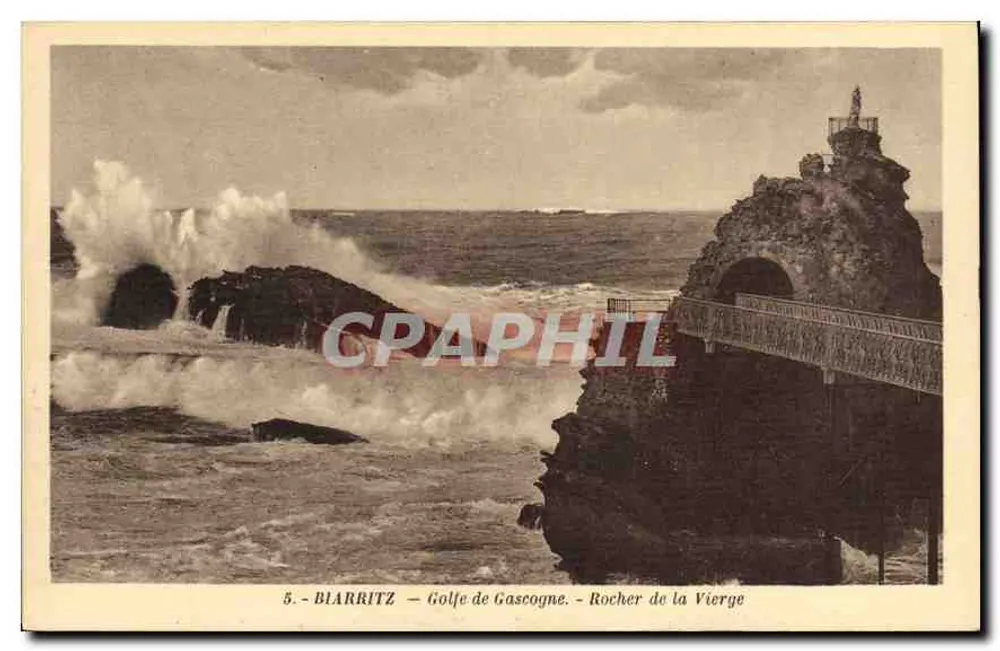 Biarritz — Golfo da Gascogne — Rocha da Virgem - Frente