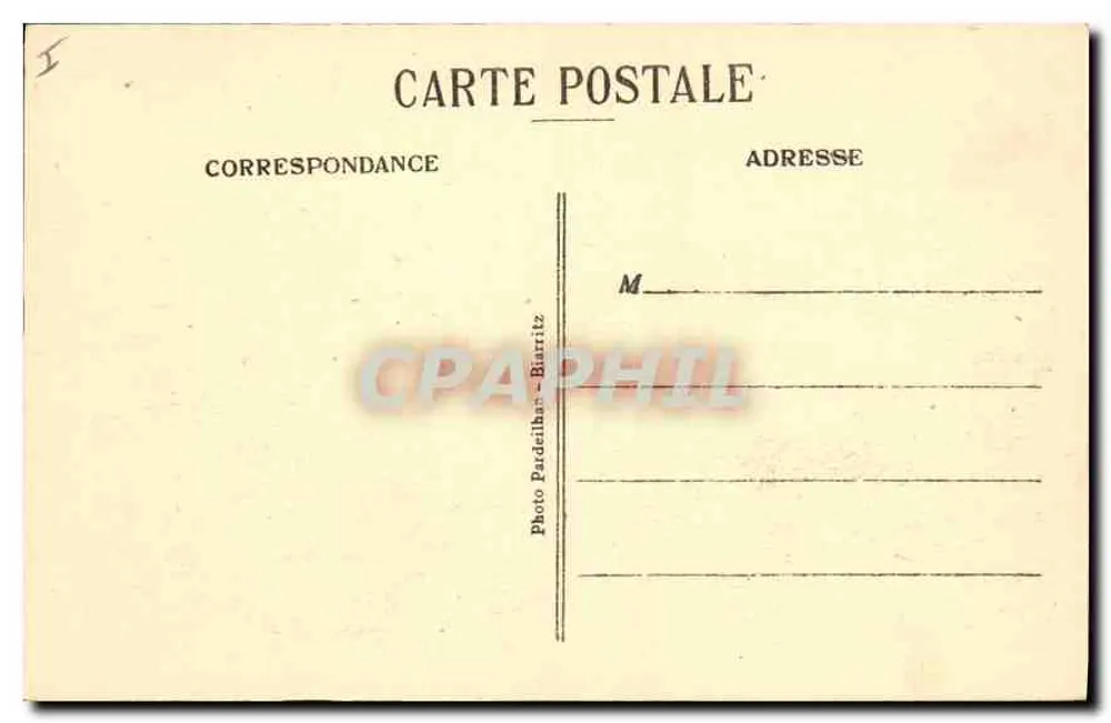 Biarritz — Golfo da Gascogne — Rocha da Virgem - Verso